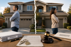 Siblings turn their backs to each other, angry over how to manage the estate-owned real estate.